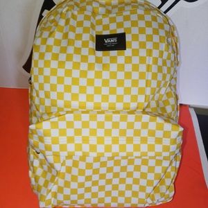 Vans Backpack Checkers Yellow/white